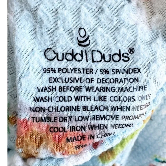 Cuddl Duds Sledding Dog Pajamas Mint Green Honeycomb pattern Size Medium - Picture 9 of 9